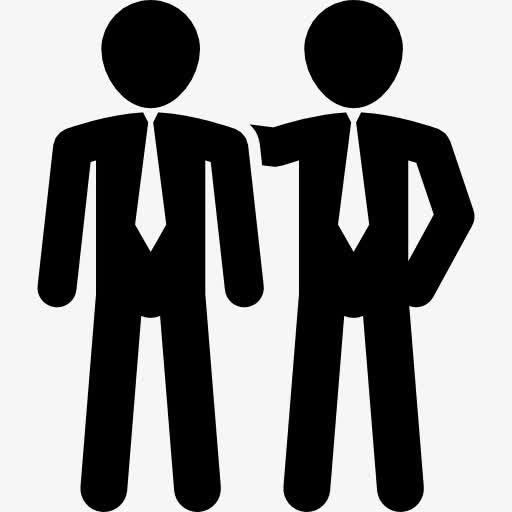 男人穿职业装具有通信图标免抠