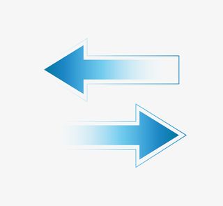 矢量渐变蓝色科技箭头免抠