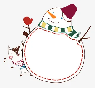 雪人底框免抠