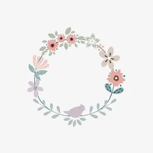 唯美花边元素边框免抠