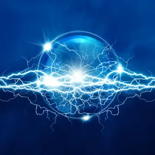 星光圆形闪电图案免抠