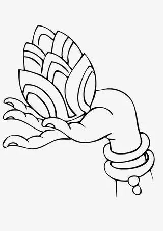 托松果的佛手免抠