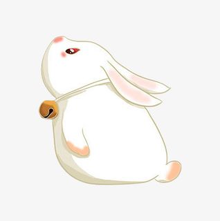 八月十五中秋节在思念嫦娥的玉兔免抠
