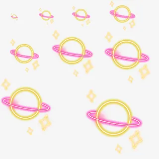 荧光小小星球免抠