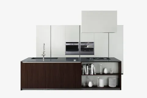 开放厨房效果图免抠