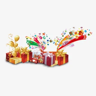 礼物烟花免抠