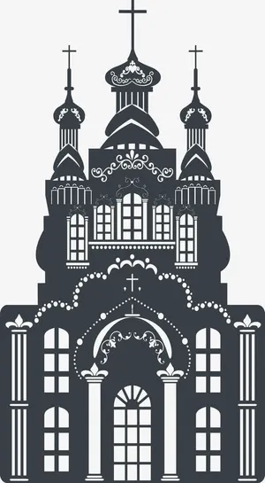 欧式城堡浪漫婚礼素材免抠