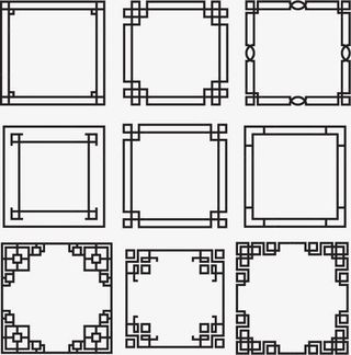 欧式古典线条花纹矢量素材免费下免抠