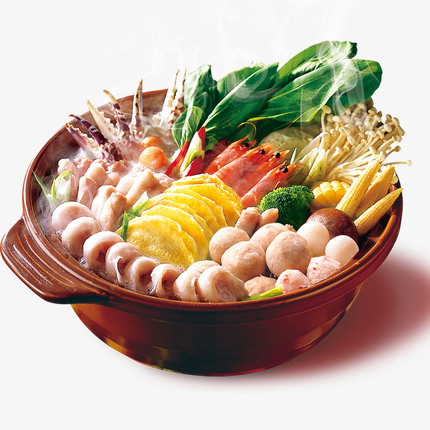 免抠砂锅里的麻辣烫美食免抠