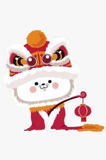 挑灯笼的动物免抠 挑灯笼的动物免抠