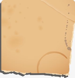 创意撕裂的复古纸张免抠