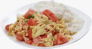 西红柿鸡蛋盖饭免抠