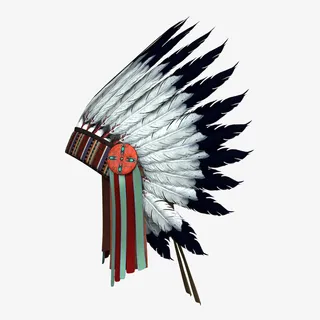 古风经典印第安人头饰免抠