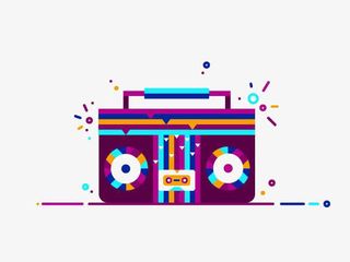 创意MBE风格复古播放器免抠