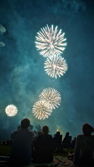 放射礼花蓝色背景