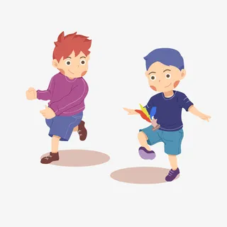 儿童节人物插画免抠