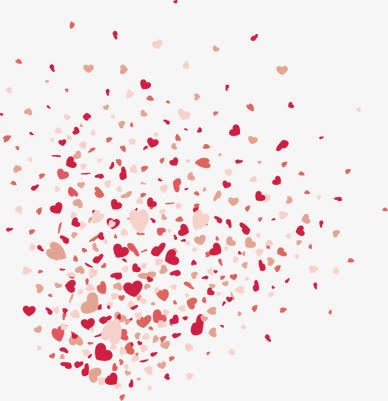 开业庆典心型礼花免抠漂浮花瓣元素