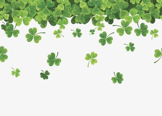 绿色清新幸运草装饰背景