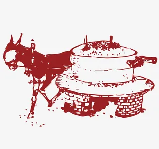 手绘驴拉石墨免抠