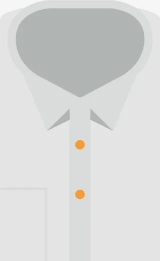 折叠白色衬衫免抠