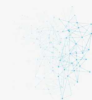 蓝色简约科幻线条免抠