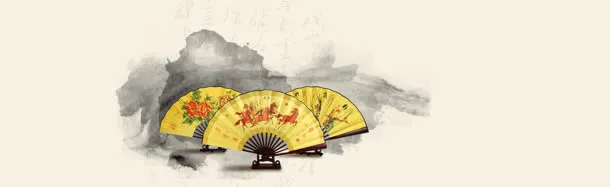 精致折扇BANNER免抠