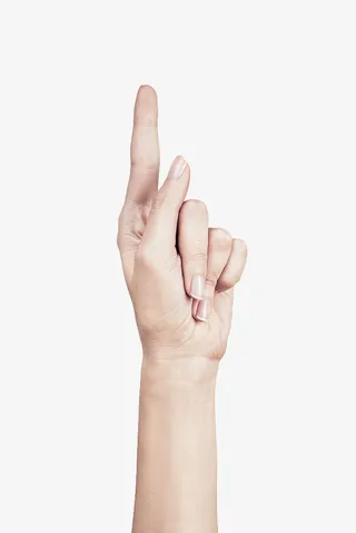 倒计时1真人手势免抠