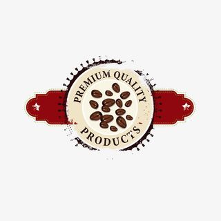 咖啡做旧标签矢量免抠