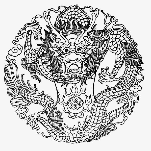 圆形民族特色花纹免抠