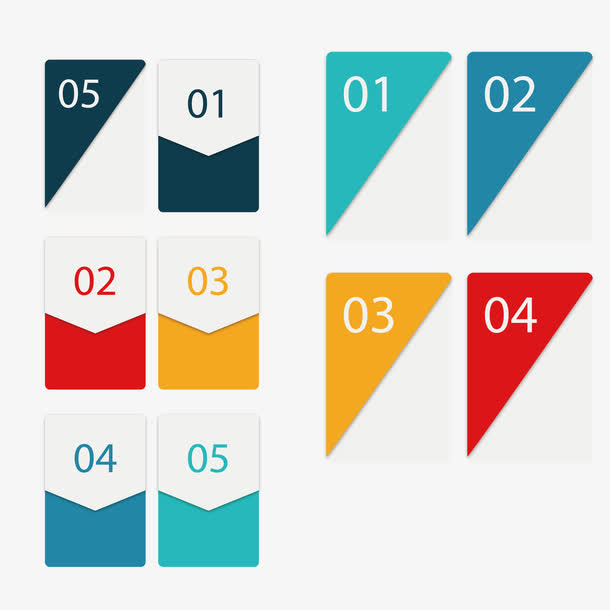 序号标记免抠标签元素