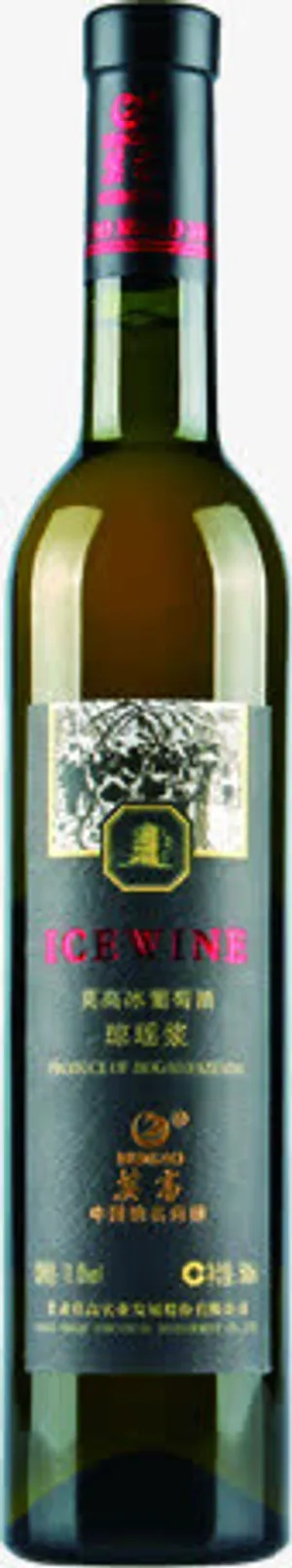 春天黄绿色田园酒瓶免抠