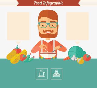 自制健康饮食说明免抠