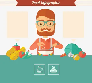 自制健康饮食说明免抠