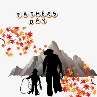 父爱如山 如枫叶红免抠