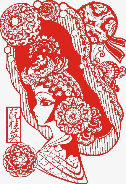 古典剪纸装饰免抠