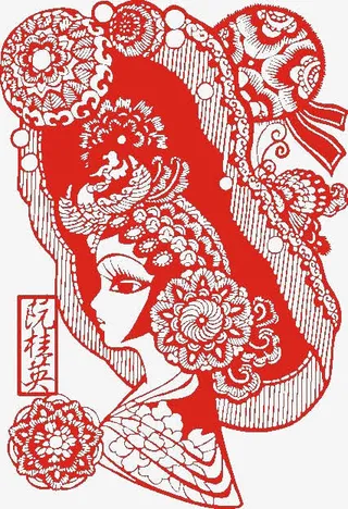 古典剪纸装饰免抠