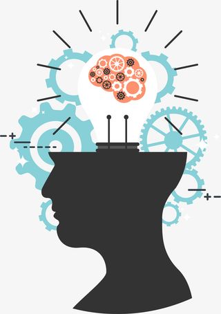 手绘扁平化头脑风暴免抠