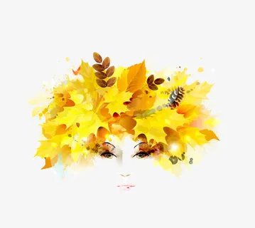 3.8女神节创意秋叶免抠