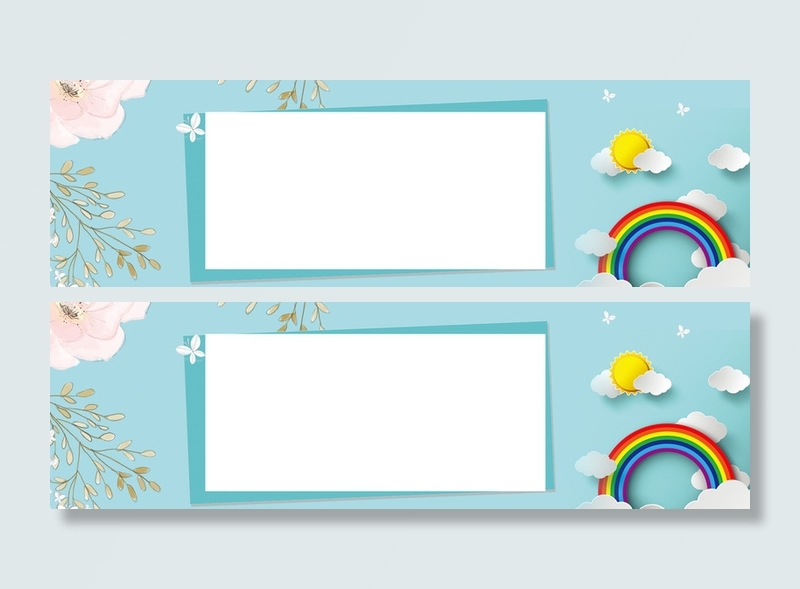 春天手绘清新花朵高清