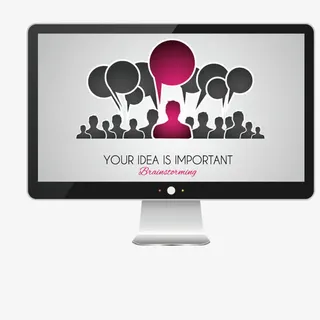 矢量办公电脑免抠