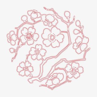 中国风花纹免抠