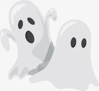 白色卡通幽灵免抠