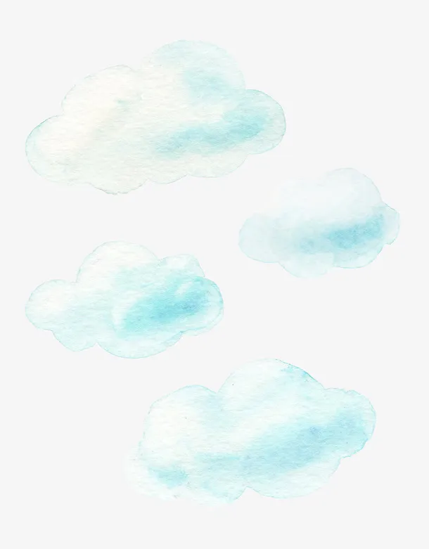 蓝色云彩免抠