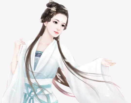 白衣女子跳舞古风立绘免抠