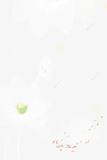 白色唯美莲花背景免抠