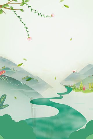 小清新唯美春季踏青旅行海报免抠