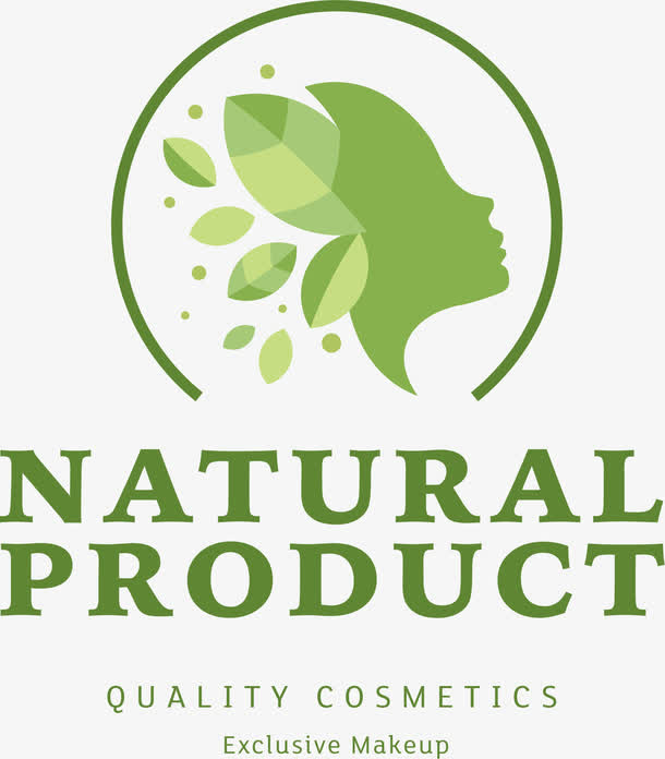 绿色的美容logo设计免抠