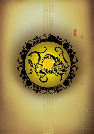 水墨龙纹背景素材高清