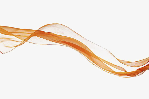 橙色轻柔丝绸免抠