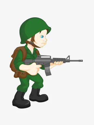 Q版军人下载免抠